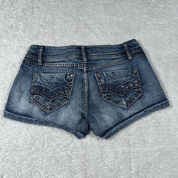 Vintage Y2K Mudd Blue Denim Women’s Shorts - Picture 1 of 7